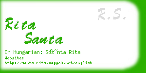 rita santa business card